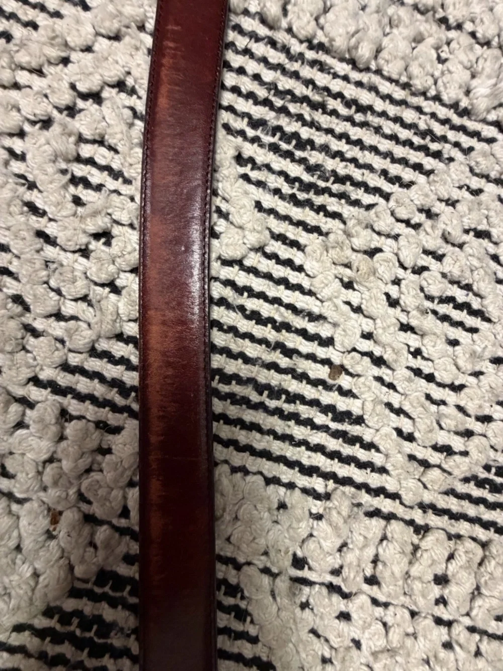 Vintage Brighton Brown Leather Belt Brass Buckle 38 Made USA Classic